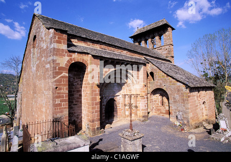 La France, l'Aveyron, vallée du Lot, un 11e C persian Eglise romaine à Espalion Banque D'Images