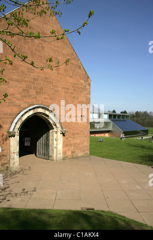 Ville de Glasgow, en Écosse. Entrée principale de la Burrell Collection musée à Pollock Country Park. Banque D'Images