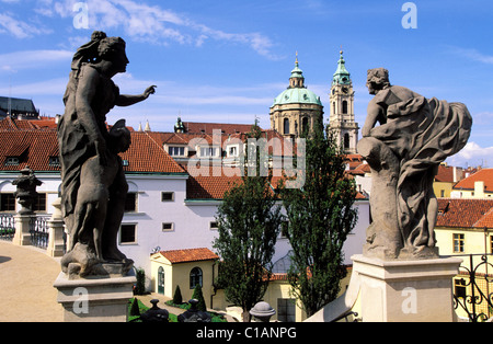 République tchèque, Prague, Mala Strana, le jardins Vrtba Banque D'Images