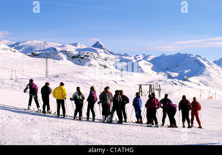 France, Isère, compétition de ski à l'Alpe d' Huez Banque D'Images