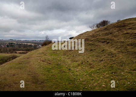 Remparts d'une commune, St Catherines Hill, Winchester Banque D'Images