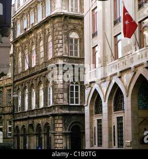 L'ancienne banque ottomane quartier de Galata à Istanbul en Turquie. Banque D'Images