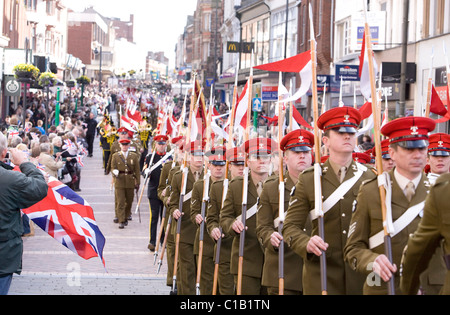 9e/12e lanciers homecoming parade Derby Banque D'Images