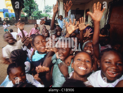 Cameroun, Douala, ville des écoliers Banque D'Images