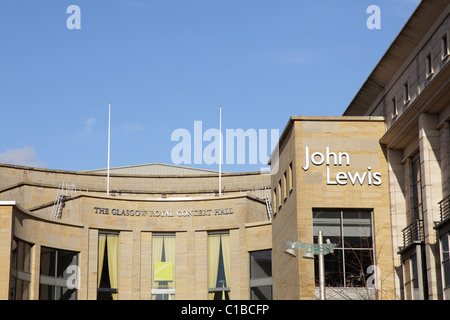 Glasgow Royal Concert Hall et John Lewis Department Store sur Buchanan Street, Ecosse, Royaume-Uni Banque D'Images