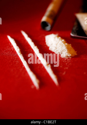 La méphédrone drogue également connu sous le nom de meow meow Banque D'Images