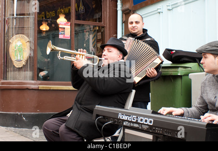 Street band à Bury St Edmunds Banque D'Images