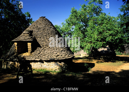 France Dordogne Perigord Noir Dordogne Valley Saint Andre d'Allas dans le lieu appelé Calpalmas Cabanes du Breuil ancien Banque D'Images