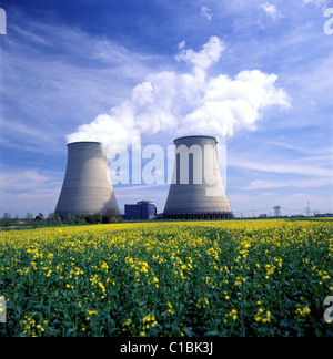 La France, Cher, Belleville sur Loire, la centrale nucléaire Banque D'Images