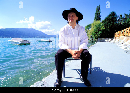 France, Haute Savoie, lac d'Annecy, le chef Marc Veyrat Banque D'Images