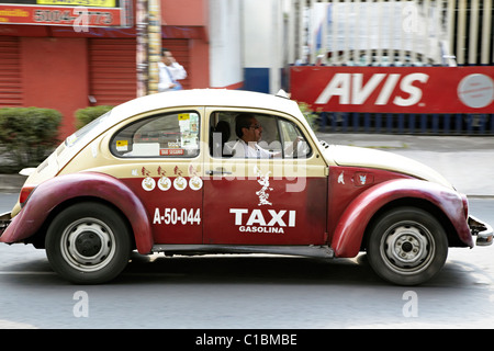 Taxi Coccinelle VW Mexique Mexico City Banque D'Images