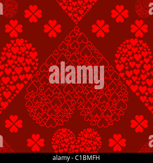 Valentine Hearts transparent Banque D'Images