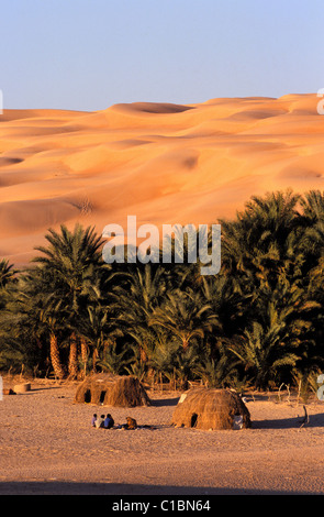 La Mauritanie, l'Adrar, région Agueila Palm Grove Banque D'Images