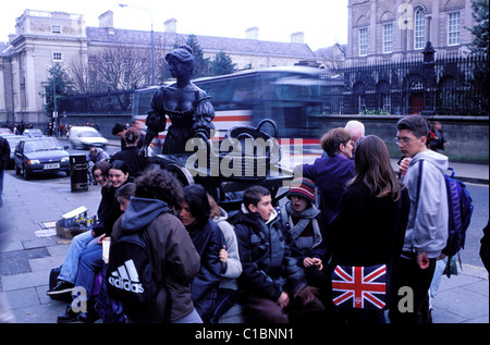 République d'Irlande, Dublin, Grafton Street, Molly Malone statue en bronze Banque D'Images