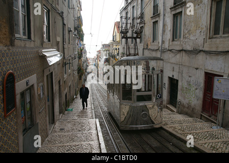 Téléphérique iconique Lisbonne Portugal Banque D'Images