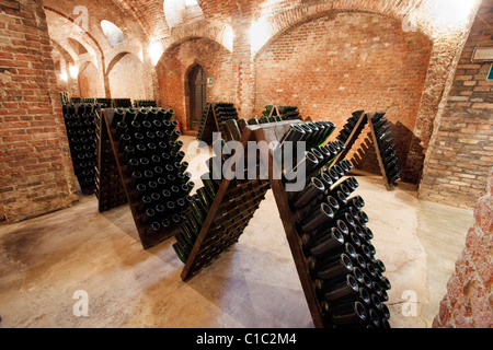 Cathédrale vin souterraine Bosca à Canelli, Asti, Piémont, Italie, Europe Banque D'Images