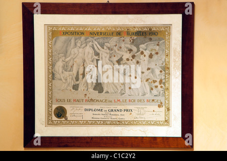 Contratto producteur de vin à Canelli, un ancien certificat daté de 1910, l'Asti, Piémont, Italie, Europe Banque D'Images