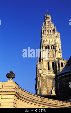 France, Indre et Loire, Tours, la cathédrale Saint Gatien, la tour sud Banque D'Images