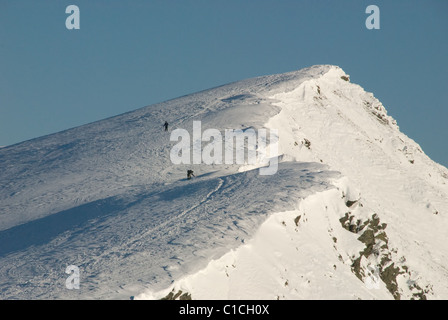 Blencathra crête du sommet en hiver dans le Lake District Banque D'Images