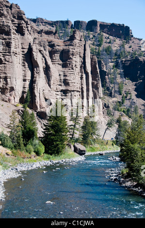 Vélo14,16,20, Sylvan Pass,Buffalo Bill State Park, forêt nationale de Shoshone & River,Cody Stampede Rodeo,,,Stade, Wyoming, USA Banque D'Images