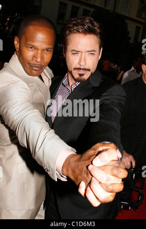 Jamie Foxx, Robert Downey Jr. Premiere de 'le soliste' tenue à Paramount Studios - Arrivées Los Angeles, Californie - Banque D'Images