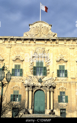 Malte, La Valette, l'auberge de Castille Banque D'Images