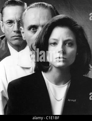 Le Silence des agneaux 1991 Orion film avec de gauche à droite : Scott Glenn, Anthony Hopkins et Jodie Foster Banque D'Images