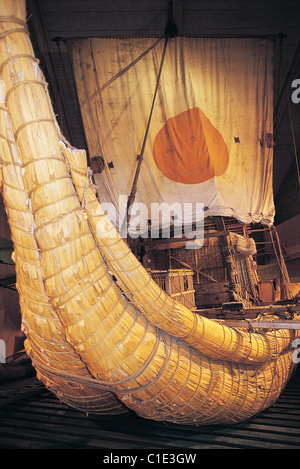 Musée Kon-Tiki d'Oslo Norvège Ra II navire de Thor Heyerdahl réplique d'un ancien bateau de papyrus égyptien avec lequel l'Explorateur Banque D'Images