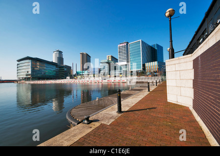 Salford Quays Media City, Angleterre Banque D'Images