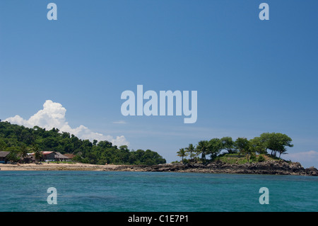 Madagascar, île de Nosy Komba (à côté de Nosy Be) village de pêcheurs d'Ampangoriana. Banque D'Images