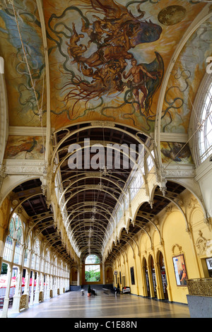 Fresques de plafond dans la colonnade, Marianske Lazne, République Tchèque Banque D'Images