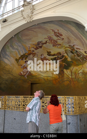 Fresques de plafond dans la colonnade, Marianske Lazne, République Tchèque Banque D'Images