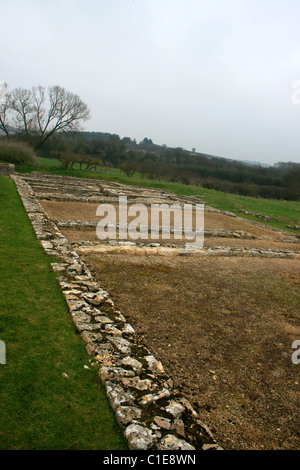 North Leigh Villa Romaine ruines Banque D'Images