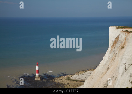 Phare et falaises blanches, Beachy Head, East Sussex, Angleterre, Royaume-Uni Banque D'Images