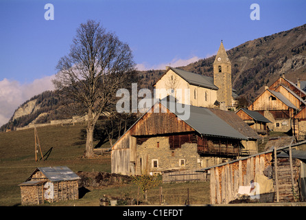 France, Savoie, vallée de la Maurienne, Albiez-le-Vieux en automne Banque D'Images