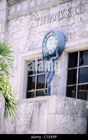 United States, Florida, Palm Beach, Tiffany, l'une des élégantes boutiques de Worth Avenue Banque D'Images