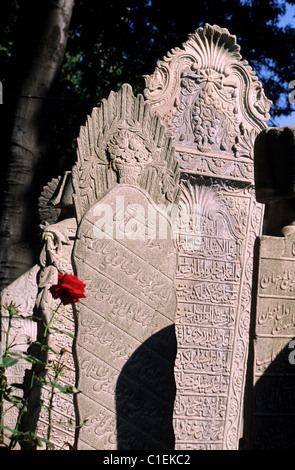 Turquie Istanbul centre historique classé au Patrimoine Mondial par l'UNESCO Corne d'Eyup Eyup District La Mosquée Sultan le cimetière Banque D'Images