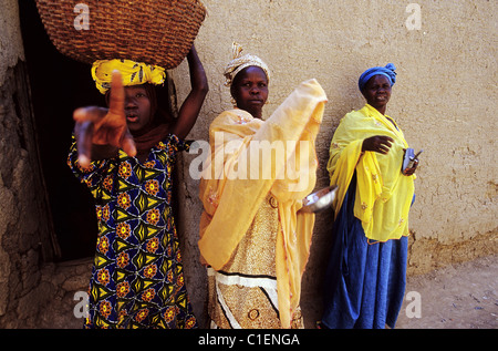 Mali, Mopti province, dans la vieille ville de Djenné (UNESCO World Heritage) Banque D'Images