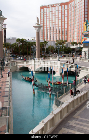 En gondole venetian hotel las vegas Banque D'Images