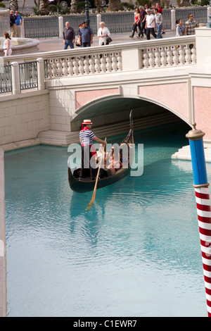 En gondole venetian hotel las vegas Banque D'Images