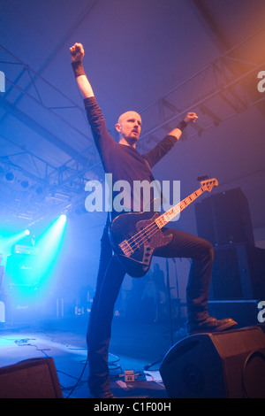 Les membres du Crépuscule des Dieux Band effectuer sur le concert à Budapest, Hongrie, 2010. Banque D'Images