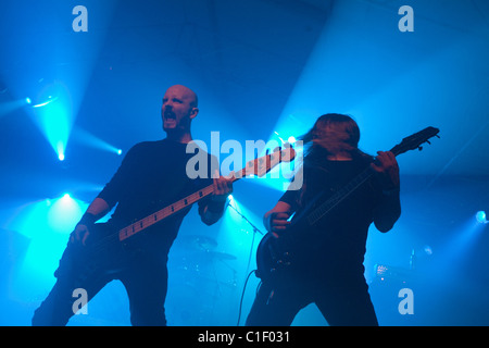 Les membres du Crépuscule des Dieux Band effectuer sur le concert à Budapest, Hongrie, 2010. Banque D'Images