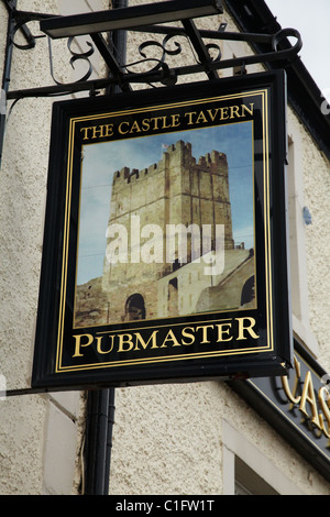 Le Castle Tavern Signe, Richmond, North Yorkshire, England, United Kingdom Banque D'Images