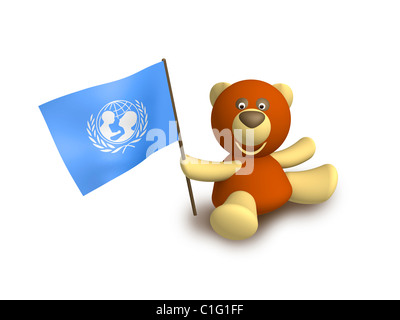 Drapeau de l’UNICEF Banque D'Images