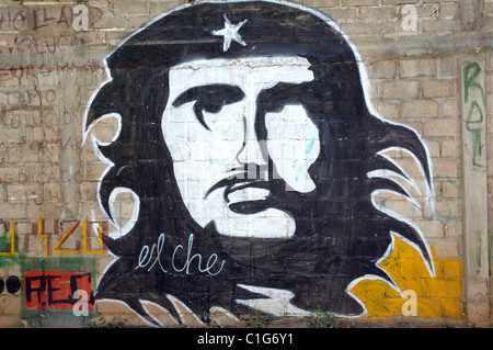 Che Guevara le Graffiti La Ville d'Oaxaca au Mexique Banque D'Images