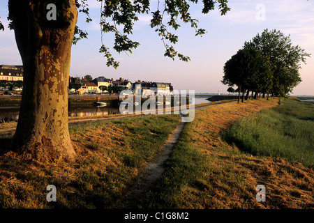 France, Picardie, Baie de Somme, Saint Valery sur Somme, la mer du Nord Mur Banque D'Images