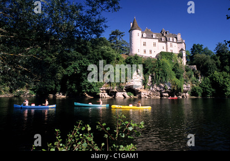 France, Lot, Lacave, Chateau de la Treyne, Relais & Châteaux Hôtel de luxe le long de la rivière Lot, près de Lacave Banque D'Images