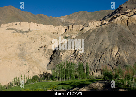 Moonland, un paysage unique près de Lamayuru, sur l'Autoroute, Srinagar-Leh (Ladakh) Jammu-et-Cachemire, l'Inde Banque D'Images