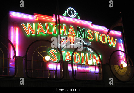 Les courses de lévriers de Walthamstow Stadium Banque D'Images