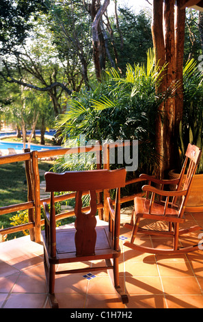 L'état du Yucatan, Mexique, Uxmal Lodge Banque D'Images
